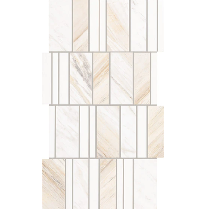 Perfit Mosaix Namaste & Thassos Natural Stone Mosaic, 4 1/2" Random, Honed
