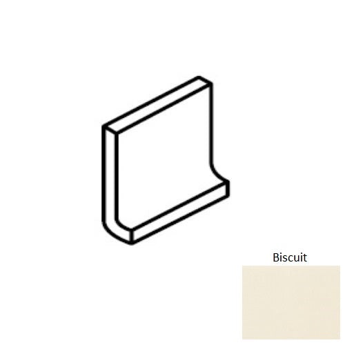 Color Wheel Classic Biscuit Ceramic Wall Trim - 4 1/4" X 4 1/4" Flat Top Cove Base