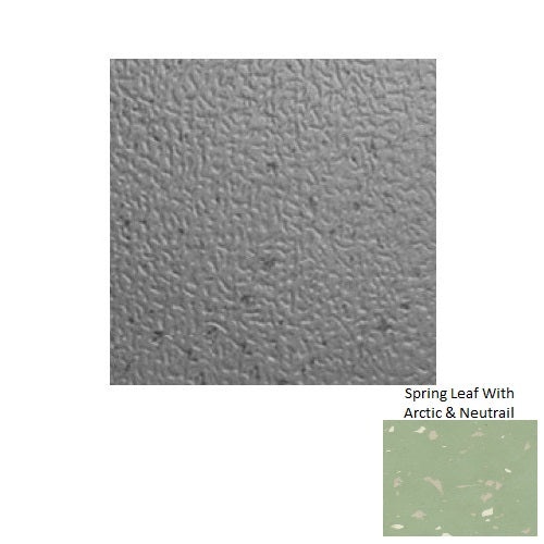 Spring Leaf with Arctic & Neutrail Hammered SE Rubber Tile