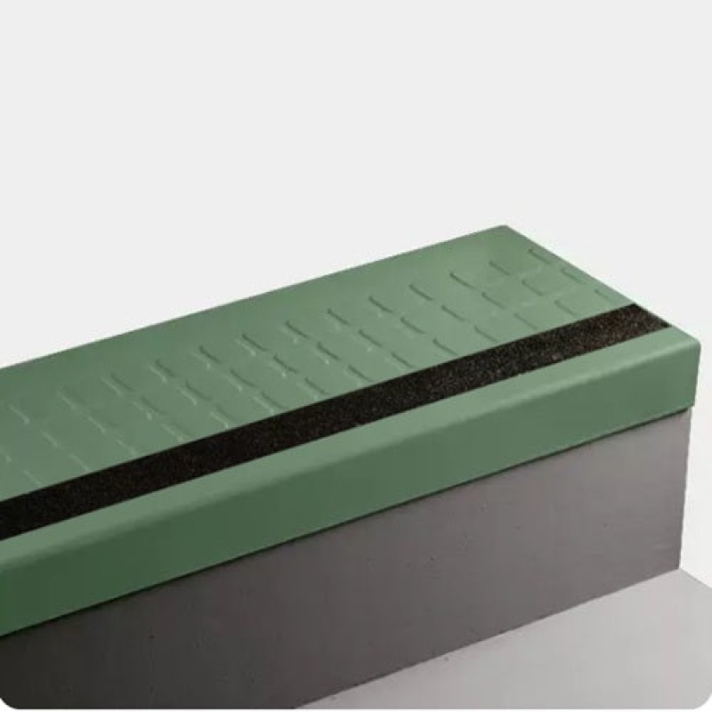 Johnsonite Grinch Raised Square Rubber Moulding / Trim – 12 1/4" x 48" Angle-Fit Stair Tread Without Riser