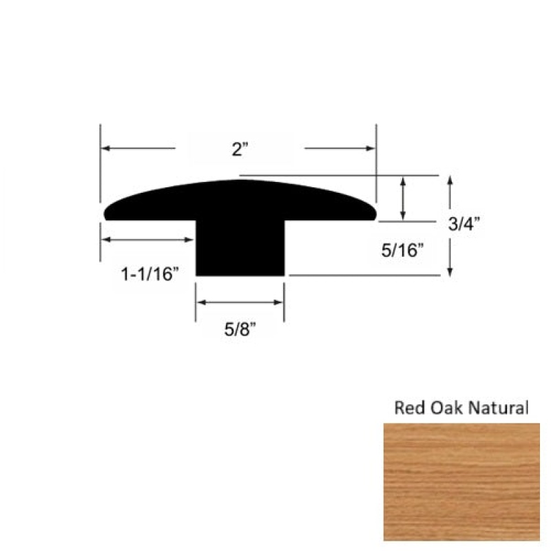 Heritage Solid Red Oak Natural T Molding