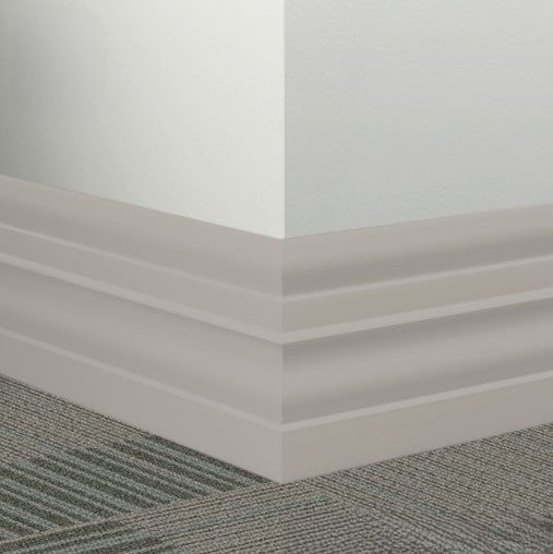 Johnsonite Silver Grey Rubber Millwork Contoured Wall Base - 6" X 96" X 1/4" Attache - Millwork Contoured Wall Base