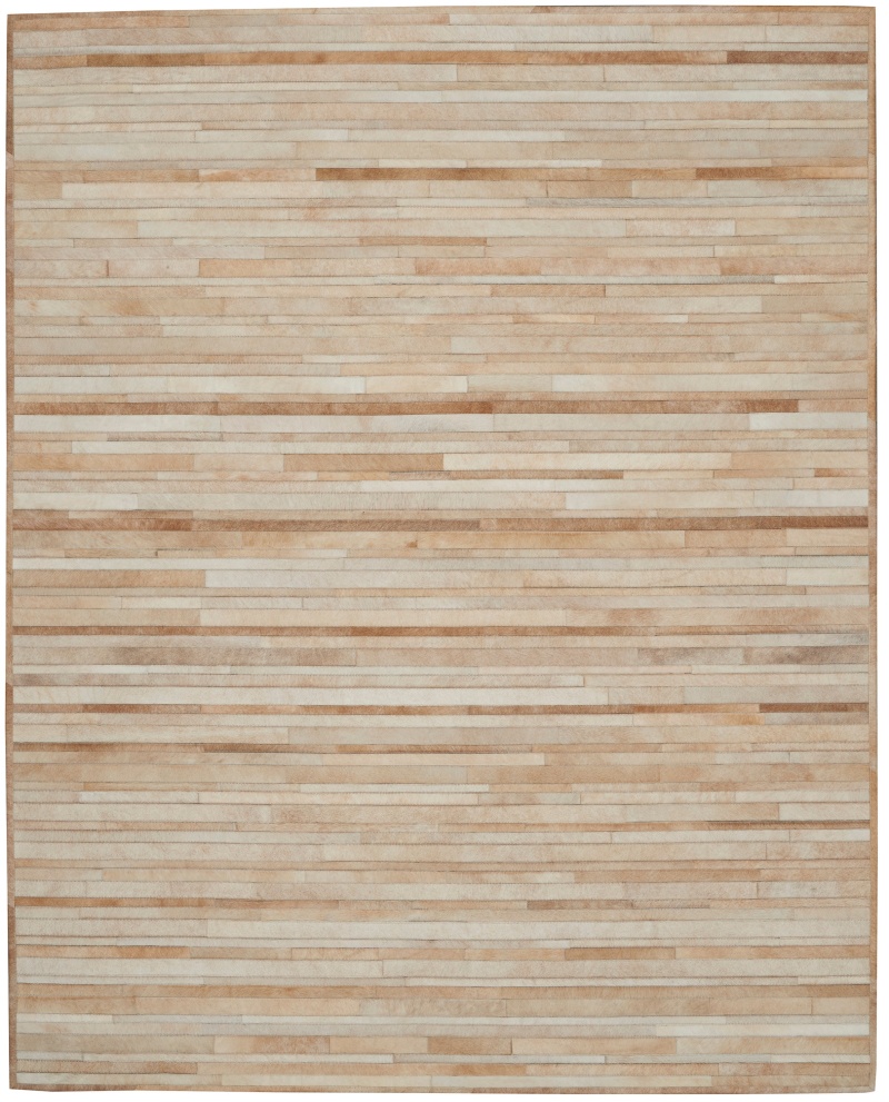 Prairie Pra1 Beige Cowhide Modern Area Rug