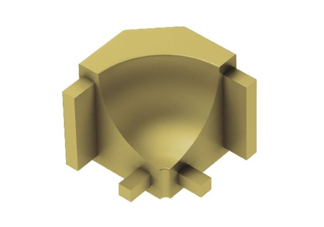 DILEX-AHK 90° Inside Corner Tile Edging Trim – Satin Brass Anodized Aluminum, 1/2" x 1"