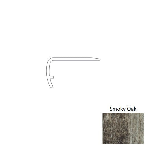 Smoky Oak Luxury Vinyl Overlap Stair Nose