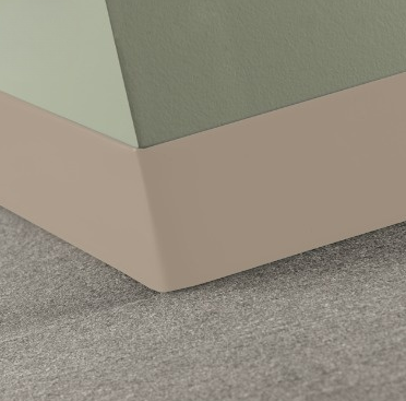 Johnsonite Beige Rubber Traditional Duracove Thermoplastic Wall Base - 4" X 48" X 1/8" Toeless - Traditional Duracove Thermoplastic Wall Base
