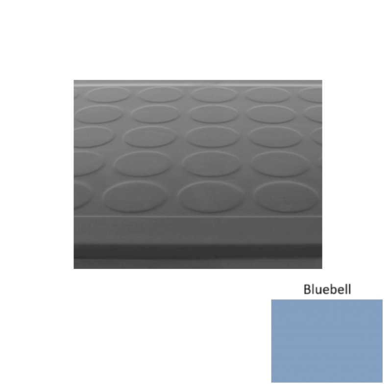 Solid 92 Bluebell Low Profile Raised Circular Rubber (Sq) Stair Tread - Textured