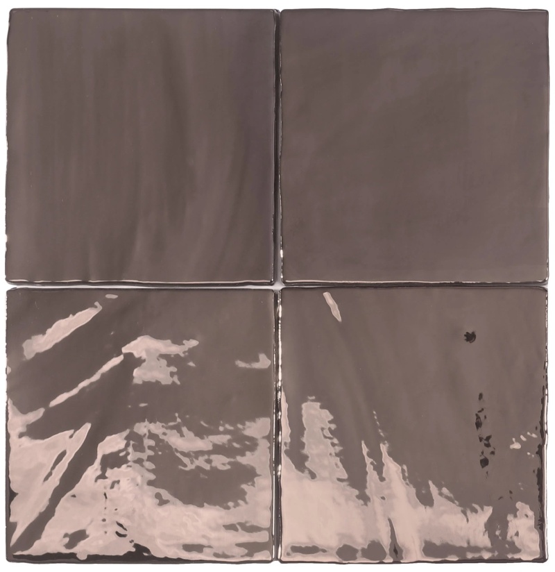 Dune Tabarca Copper Ceramic Tile - Glossy - 6" X 6"