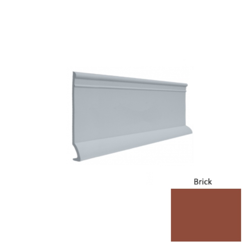 Contours #90 Intrigue Brick Rubber Profiled Wall Base - Satin