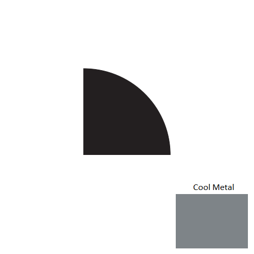 Johnsonite Cool Metal Rubber Millwork Quarter Round Trim