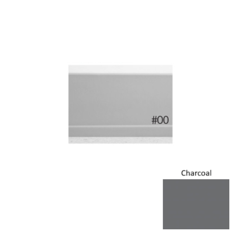 Pinnacle Plus #00 Simplicity Charcoal Rubber Coil Wall Base - 4" X 60 Ft