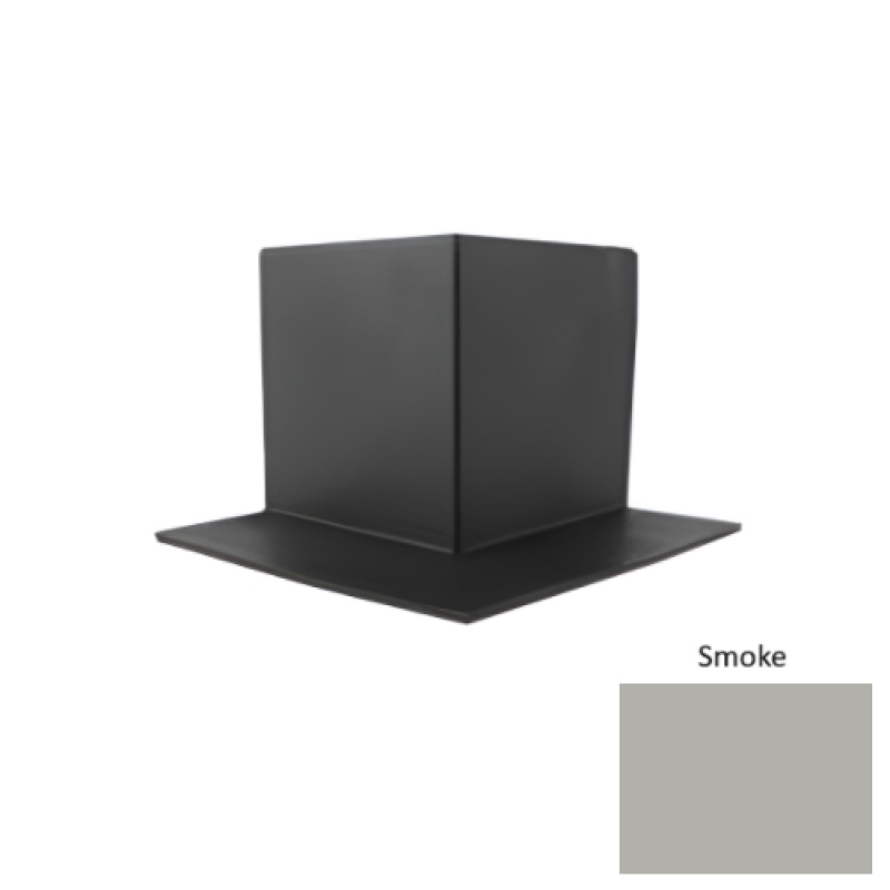 Pinnacle Smoke Rubber Sanitary Toe Outside Corner - 4"