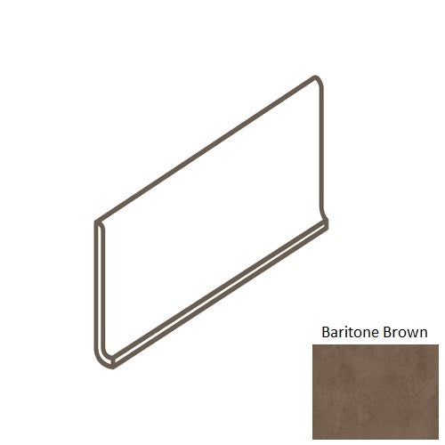 Chord Baritone Brown 6" x 12" Porcelain Cove Base – Unpolished