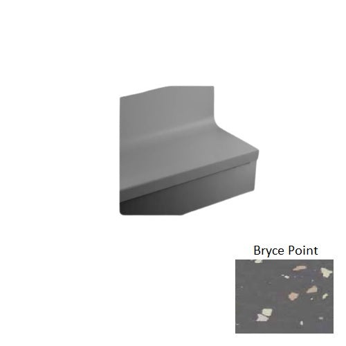 Johnsonite Bryce Point Hammered Rubber Stair Tread with Riser