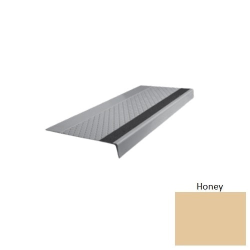 Flextones Honey Type 685 With Flush Carborundum Strip Distinct Designs Rubber - 12" X 72" Stair Tread - Diamond Profile Design