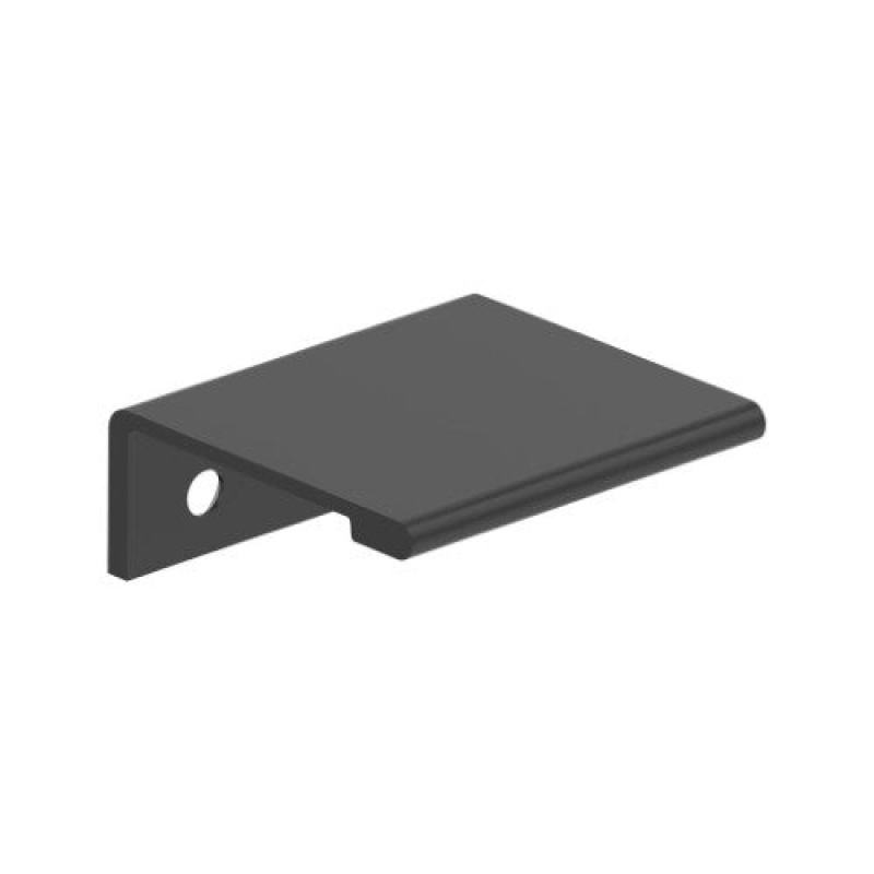 Streamline Ii Zinc Cabinet Edge Pull - Matte Black