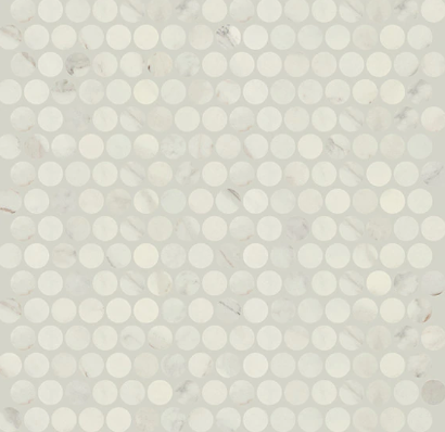 Famed Diamond Ceramic Mosaic - 1" X 1" Penny Round - Matte