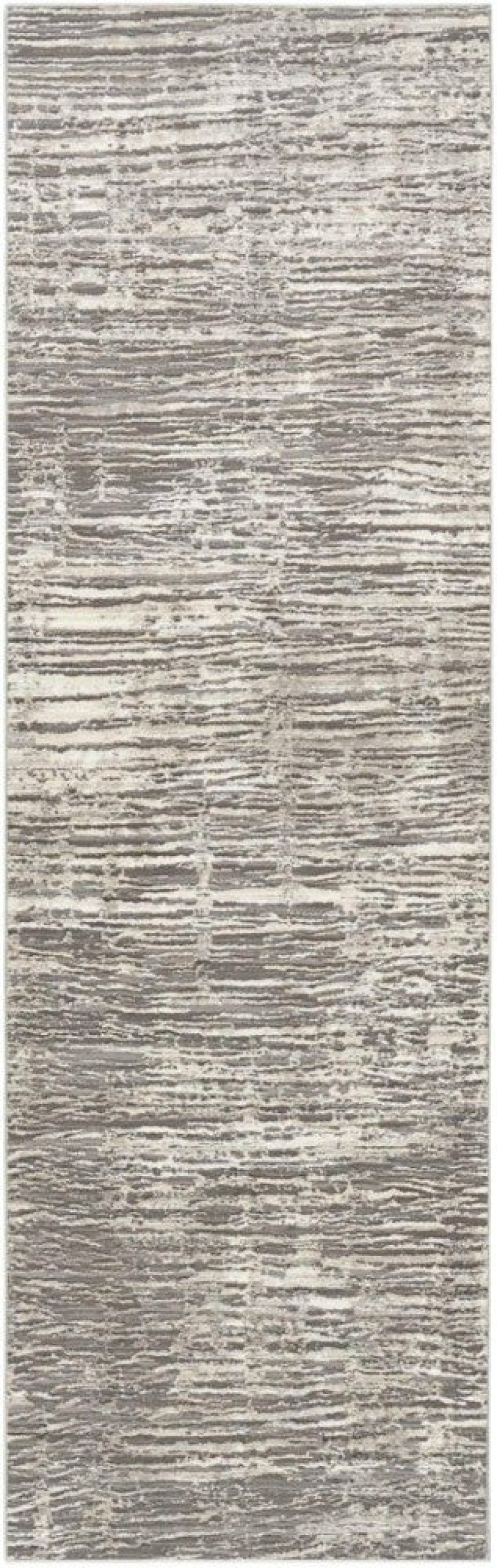 Sustainable Trends Ivory Grey Sut01 Polyester Contemporary Area Rug - 8 Ft Runner - Ivory Grey