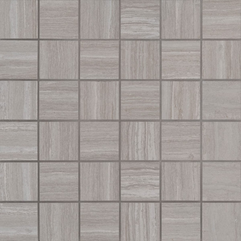 Essentials Charisma Silver Ceramic Mosaic - 2" X 2" - Matte