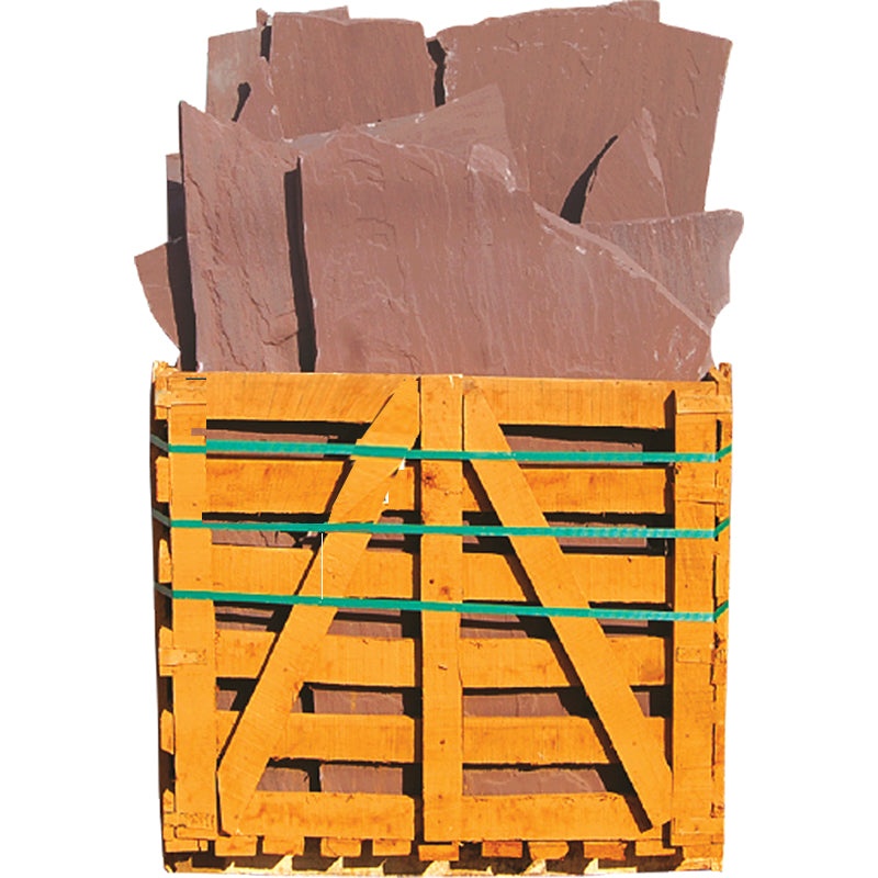 Chocolate Sandstone Flagstone - Natural Cleft Face & Back - Random Sizes X +/- 1" Thick