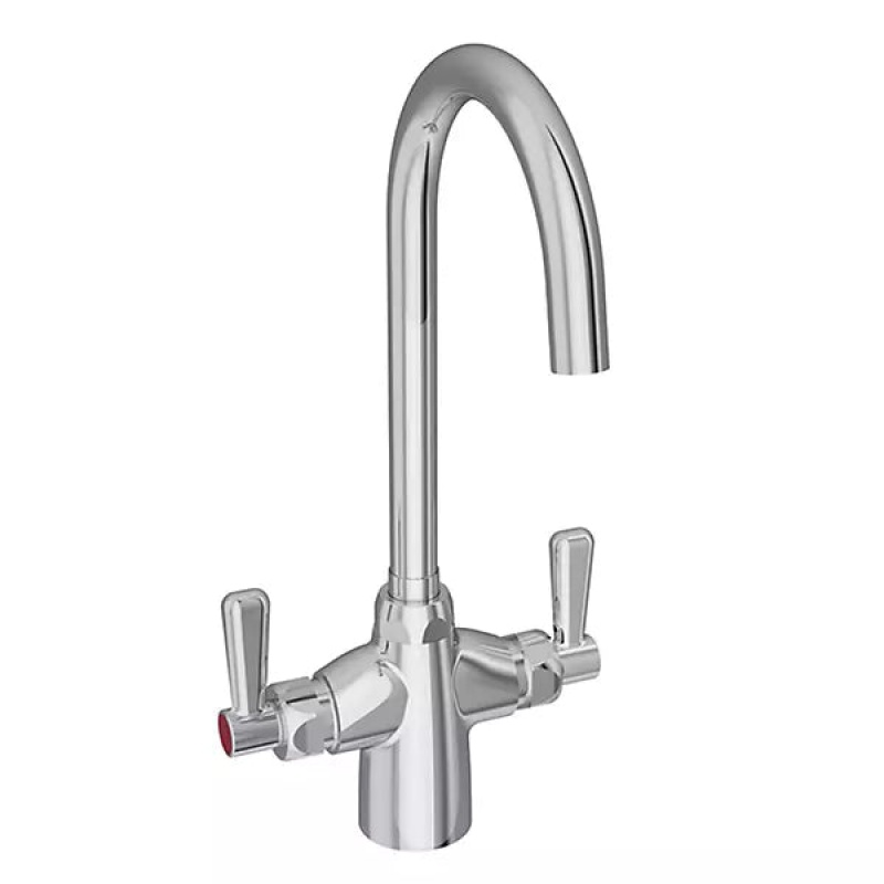 Chrome Deck Mount Kitchen Faucet