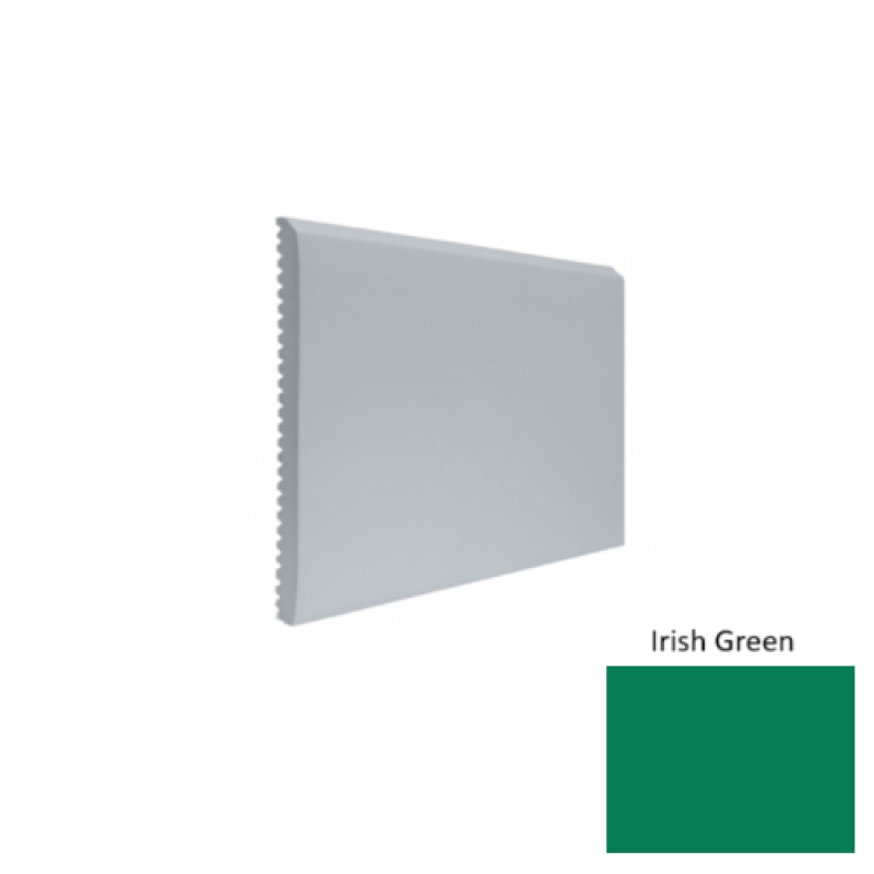 Contours #65 Vertical Irish Green Rubber Profiled Wall Base - Satin