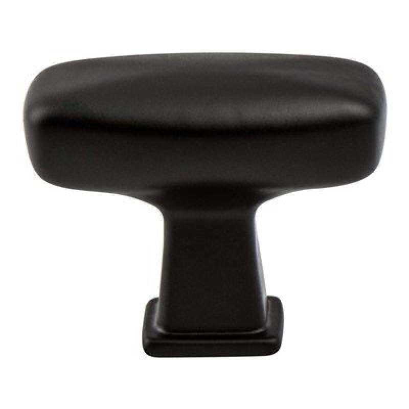 Berenson Subtle Surge Zinc Cabinet Knob - Matte Black - 1 9/16" Length