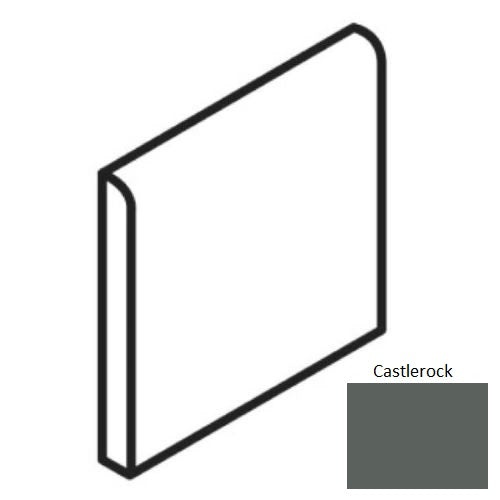 Keystones Unglazed Mosaic Castlerock Porcelain Floor & Wall Trim - 1" X 1" Bullnose - Matte