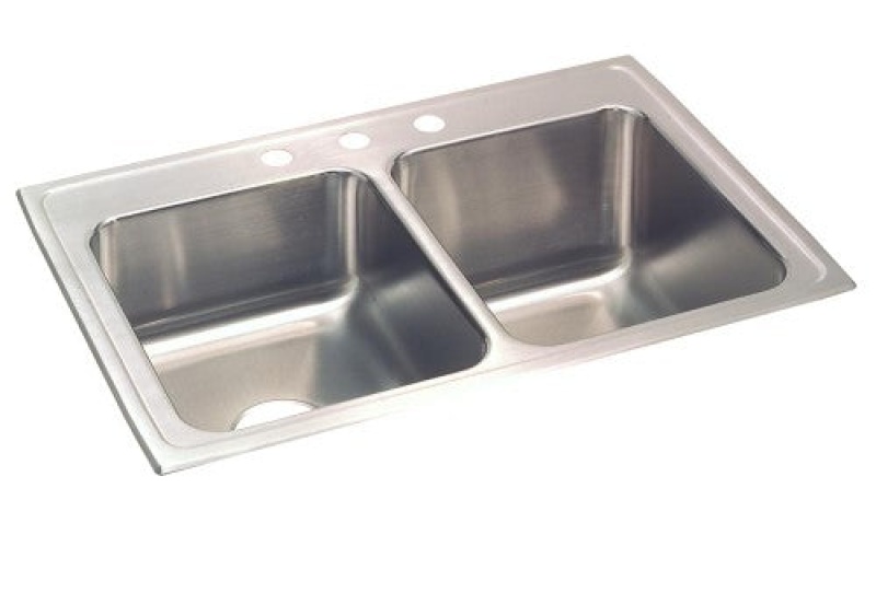 Stlr3322r1 Celebrity Stainless Steel Drop In Double Bowl Kitchen Sink - 33" X 22" X 10 1/8" With 1 Hole - Stainless Steel