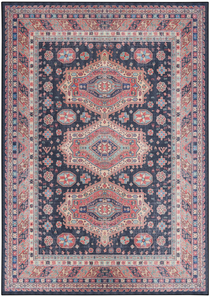 Vintage Home Vnh03 Navy Polyester Bohemian Area Rug