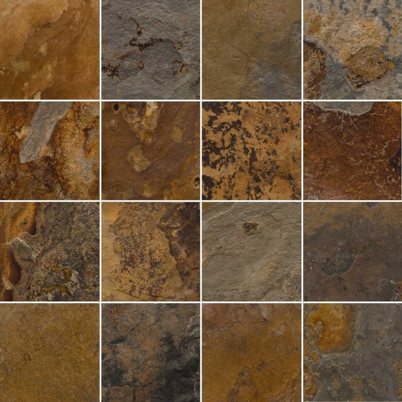 Imperial Multicolor Slate Tile - Natural Cleft Face, Gauged Back