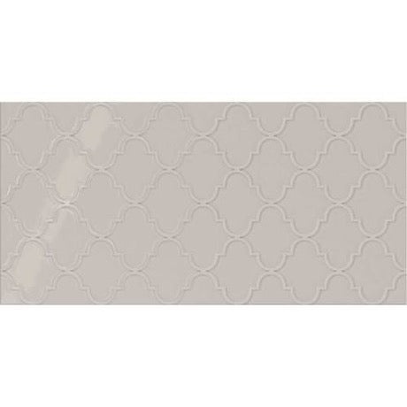 Showscape Soft Gray Arabesque Pattern Ceramic Tile