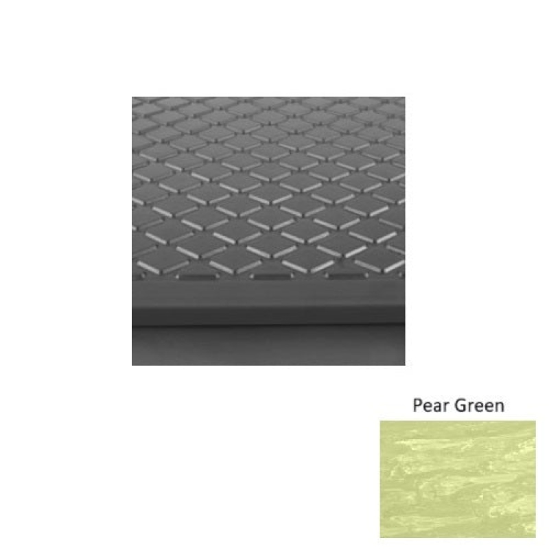 Marbleized 30 Pear Green Diamond Rubber (Sq) Stair Tread - Textured