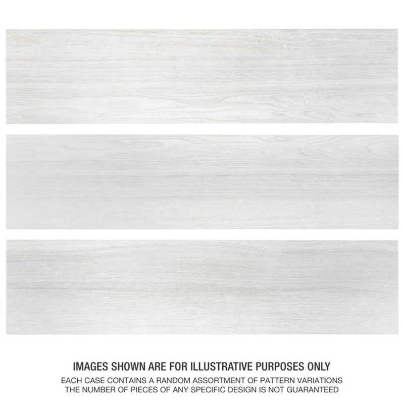 Amazon White Porcelain Tile - Matte - 8 1/2" X 35 1/2"