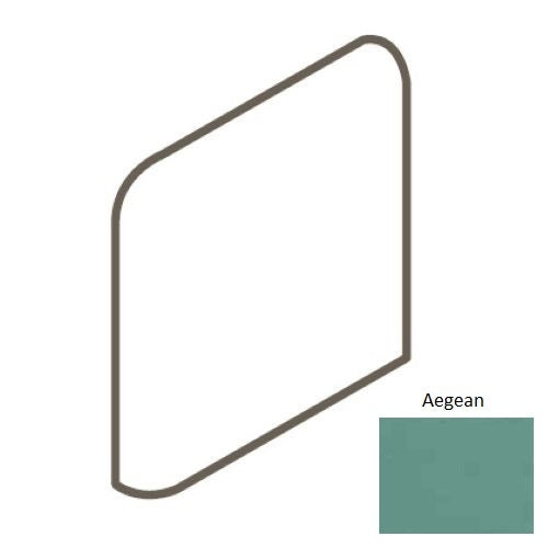 Keystones Unglazed Mosaic Aegean Porcelain Floor & Wall Trim - 2" X 2" Bullnose Outcorner - Matte