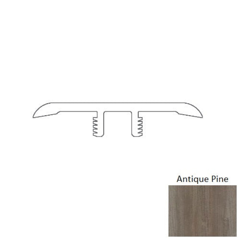 Antique Pine Luxury Vinyl T Molding with Track