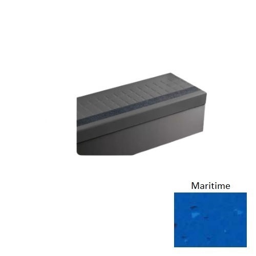 Raised Square Rubber Stair Tread with Grey Grit Tape
