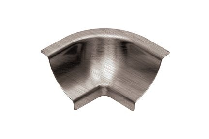 Dilex Ehk 3 Way 90 Degree Inside Corner Metal Tile Edging Trim - Brushed Stainless Steel - 1" X 1 1/2"
