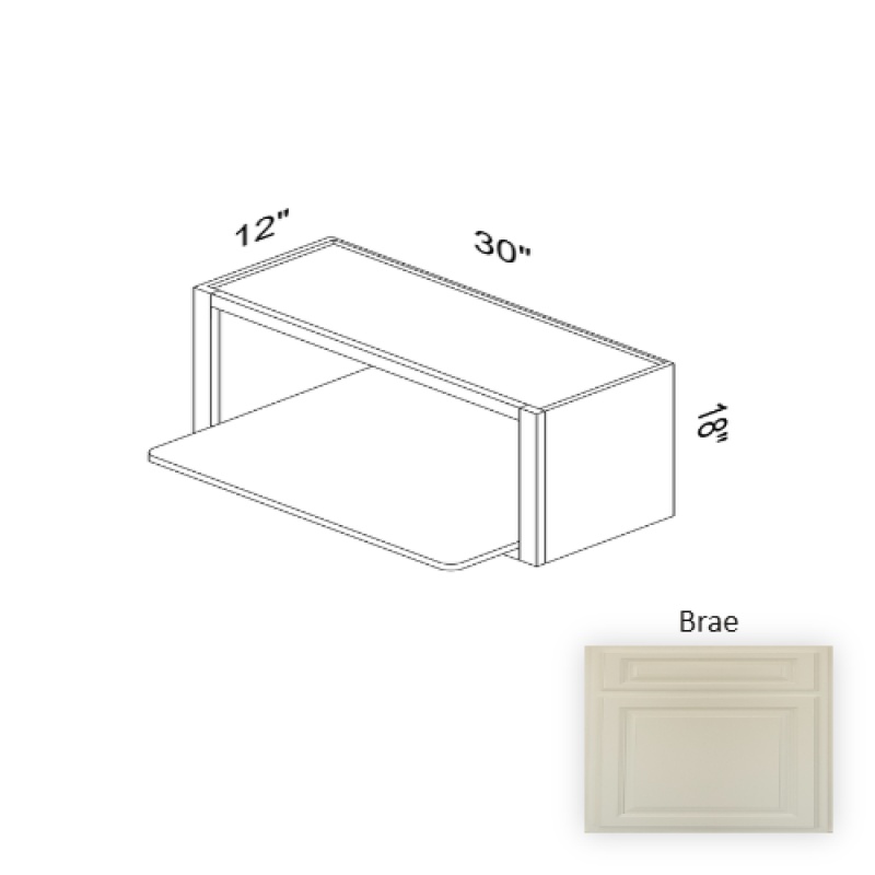 Brae Wood Kitchen Microwave Base Cabinet