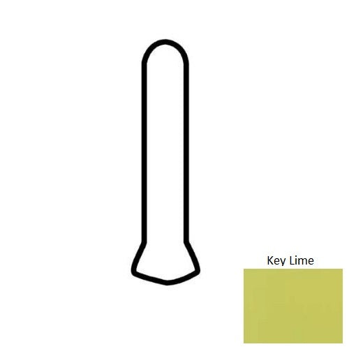 Color Wheel Classic Key Lime Ceramic Wall Trim - 1" X 6" Sanitary Cove Base Corner Slim Foot - Semi Gloss