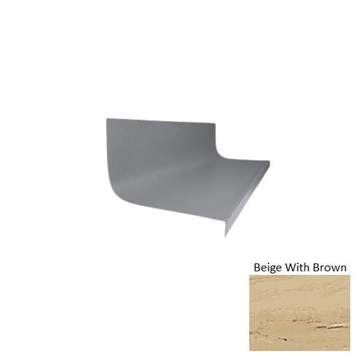 Evolving Styles Creative Elements Beige With Brown Type 1900 Distinct Designs Rubber - 20 3/8" X 72" Stair Tread - Hammered