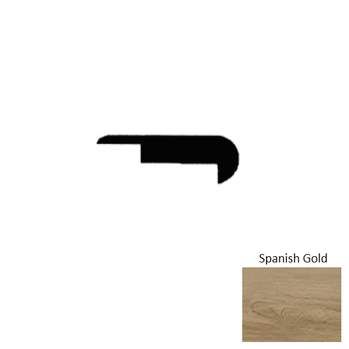 North Forest Spanish Gold Laminate Overlap Stair Nose