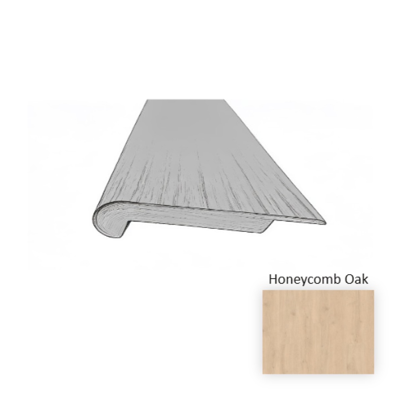 Naturetek Plus Colossia Xxl Honeycomb Oak Laminate Wood Moulding / Trim - 78.5" Overlap Stair Nose - Textured