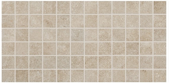 Historic Limestone Native Ceramic Mosaic - 2" x 2" Matte