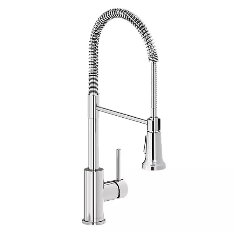 Chrome Brass One-Hole Kitchen Faucet