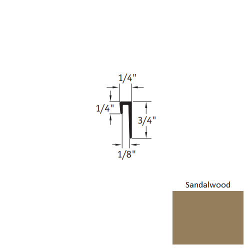 Johnsonite Sandalwood Vinyl Moulding / Trim