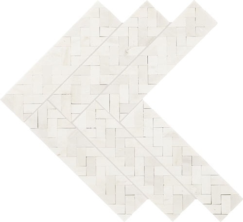 Eclessia Marble Pacifica Marble Mosaic - Double Herringbone - Polished