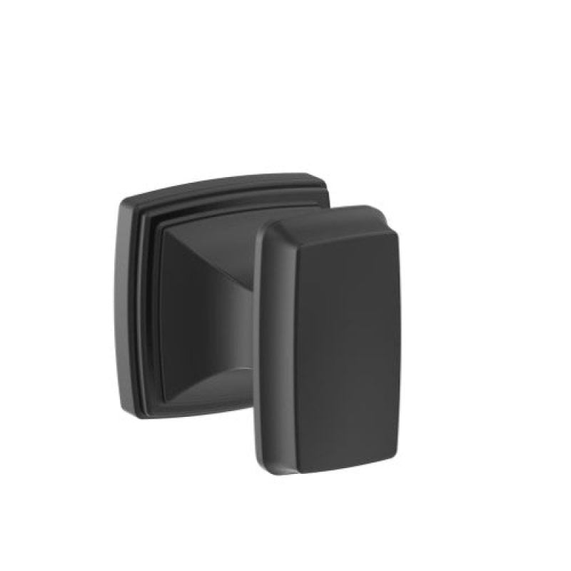 Revitalize Zinc Single Prong Robe Hook - Matte Black - 2 5/16" (59 Mm) Length