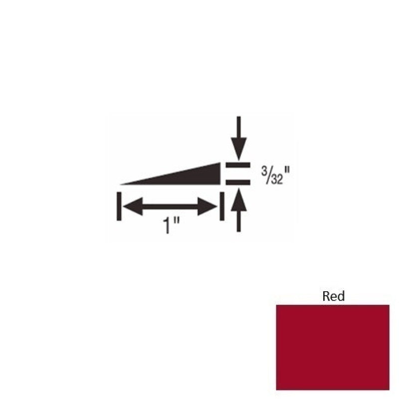 Solid 48 Red Rubber Reducer Strip
