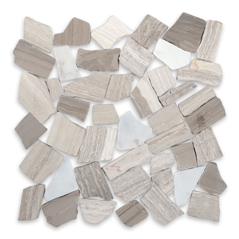 Random Driftwood Marble Pebble - 12" x 12" - Matte